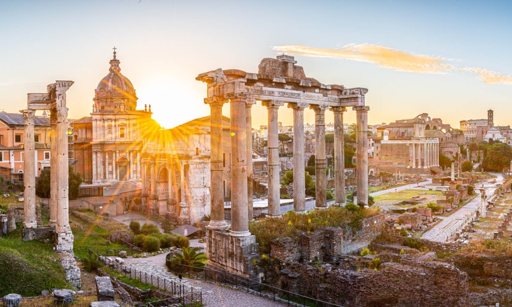 Roman,Forum,At,Sunrise,,Rome,,Italy.,Rome,Ancient,Architecture,And
